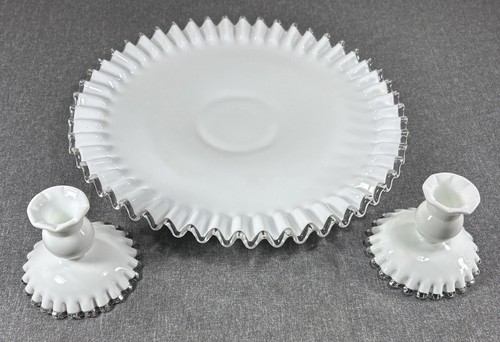 Fenton silver crest ruffled - crest,