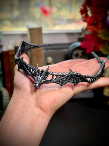 Unpainted dragon tiara - dragon,