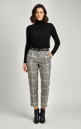 Topshop plaid straight leg - straight,