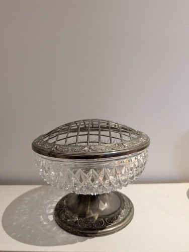 Vintage crystal glass flower - glass,