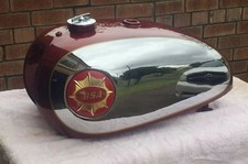 BSA GOLD STAR DBD32 DBD34 Steel Chrome & Maroon Painted Gas Petrol Fuel Tank
