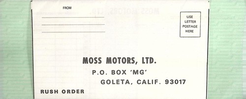 Vintage moss motors parts - mg,