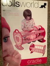 Dolls Wooden Cradle, Quilt