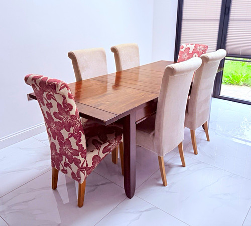 Extendable dark wood dining - extendable,