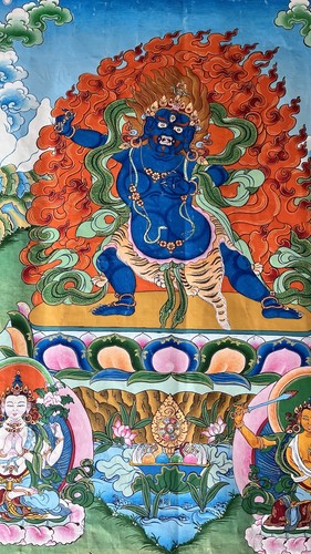 Tibetan vajrapani thangka - tibetan,