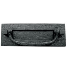 Letterplate with Knocker Black