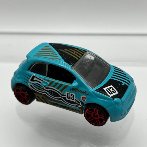 Hot wheels fiat 500 blue - wheels,