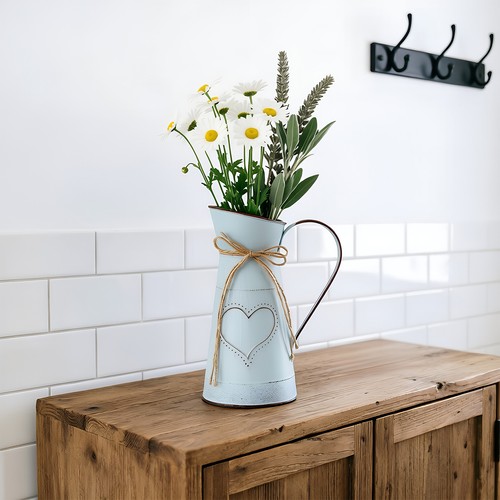 Metal vase shabby - vase, chic