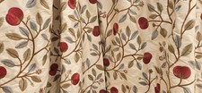G P & J BAKER EMBROIDERED SILK LINED CURTAINS 46" DROP BY 48" WIDTH
