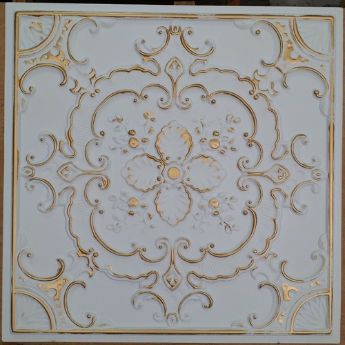 Faux tin ceiling tile white - ,