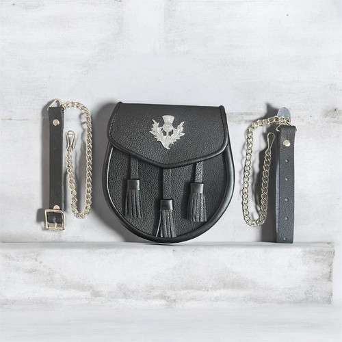 Black cowhide leather - black,