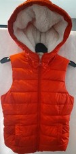 Holister red fur lined gilet