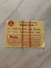 Pre Owned The Clash Ticket From Their Gig At The Brighton Centre On 31st July 82
