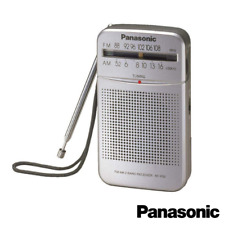 PANASONIC RFP50DEG PORTABLE POCKET AM/FM RADIO W/ HAND STRAP SILVER- RF-P50DEG-S