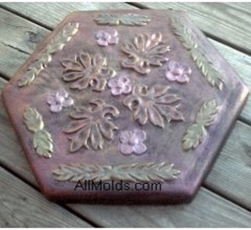 Hex flower concrete plaster - hex,