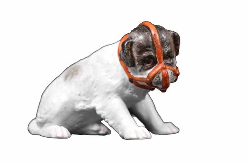 Heubach bull dog bisque - dog,