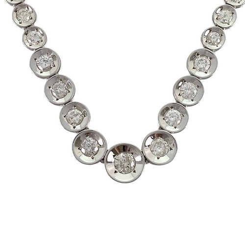 Tennis necklace platinum - tennis,