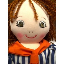 Vtg Redhead Cloth Doll with