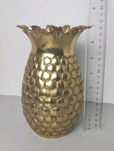 Heavy brass pineapple vase - pineapple, /