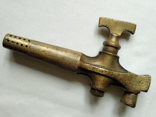 Antique brass beer barrel tap - beer,