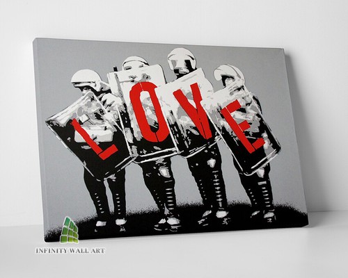 Love riot cops graffiti - cops,