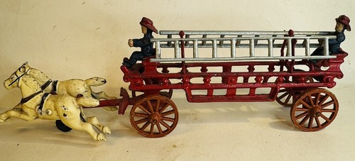 Vintage cast iron horse fire - cast,
