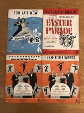 4 Fred Astaire Vintage Music Scores, 3  Little Words,Too Late Now, Easter Parade