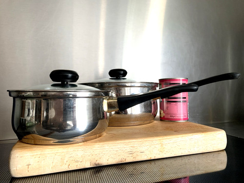Vintage set sauce pans - vintage,