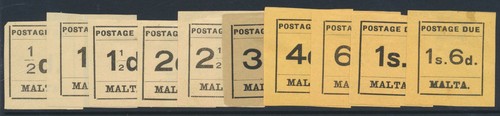 Malta 1925 d1 d10 mint - ½d-1/6, d1-d10
