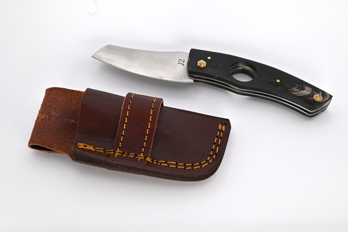 Horn handle cigar cutter - 7.5",