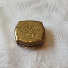 Stratton made in England vintage metal pill box