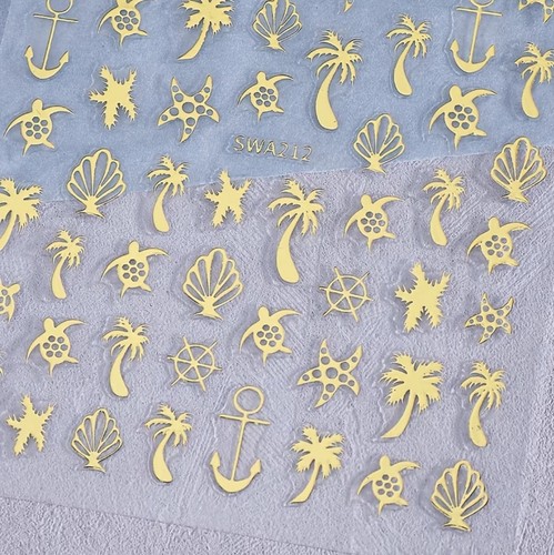 Summer beach nail - summer, stickers