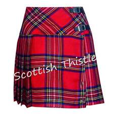 Scottish Ladies Mini Skirt Various Tartans Acrylic Wool/Women Kilt Pin 16' long