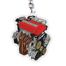 Honda Keyring B Series Engine Key Chain Integra Civic Type R DC2 EK9 B16 B18C UK