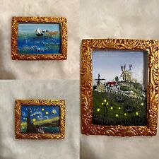 Van Gogh Fridge Magnets Famous Painting & Vintage Art Set B (3 Pieces)
