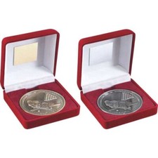 Snooker Pool Medal in Case 70mm Metal Medal 2 Colours Free Engraving TY39-TD