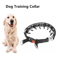 Dog Choke Collar Training Prong-Pinch Chain Adjustable Metal Steel Pet Spike