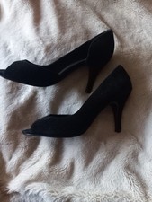 CARVELA Black Velvet Peep Toe