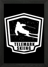 Telemark skiing Framed Wall