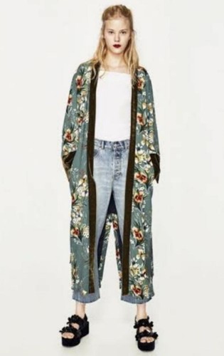 Zara trafaluc floral kimono - floral,
