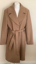 M&Co coat 16 camel brown belt lined