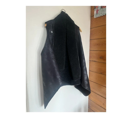 Black faux suede - faux,