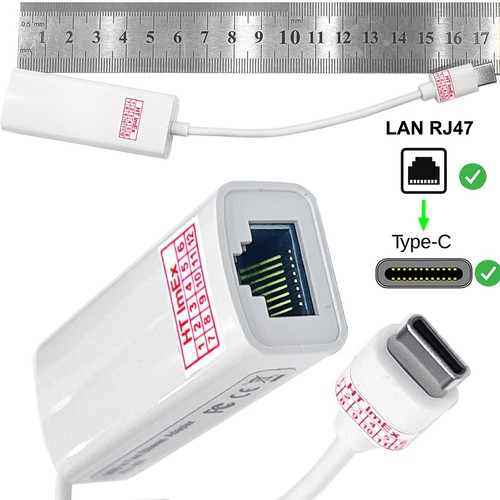 White usb rj45 - c, 3.1