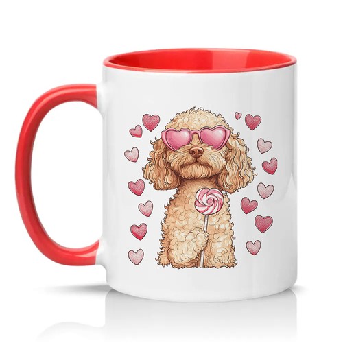 Poodle with heart sunglasses - poodle,