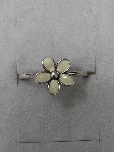 Pandora white enamel daisy - white,