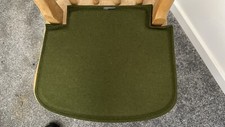 4 PADDED CUSHIONS FOR STANDARD PINE KITCHEN CHAIRS - GREEN