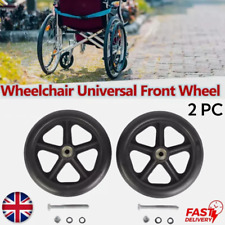 2x Heavy Duty Wheelchair Replacement Front Wheel Smooth Caster Wheels 8 mm Bear