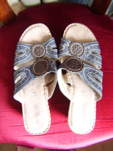 Navy sandal mule foot - m,