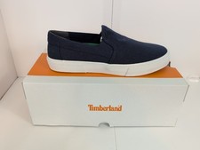 Timberland Men's Union Wharf 2.0 EK Navy Blue Slip On Canvas Boat Deck Shoes 6.5