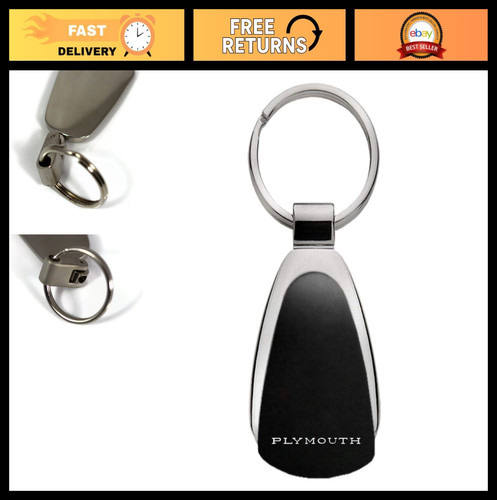 Teardrop black keychain fob - keychain,